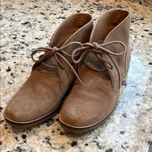 Lucky Brand Tan Suede Ankle Boots